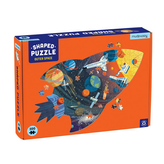 Puzzle 300pcs con forma, espacio exterior - Mudpuppy