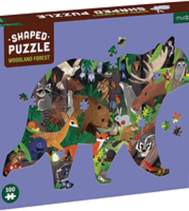 Puzzle 300pcs con forma, bosque - Mudpuppy