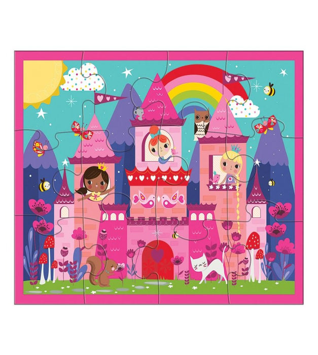 Puzzle 12pcs en estuche, castillo de princesas - Mudpuppy