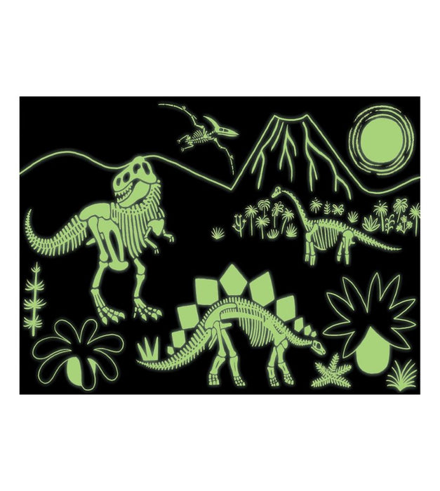 Puzzle 100pcs que brilla en la oscuridad, dinosaurios - Mudpuppy