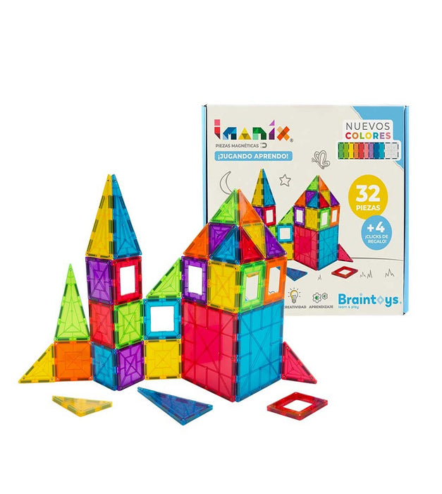 Imanix 32 piezas + 4 cliks de regalo - Brain Toys