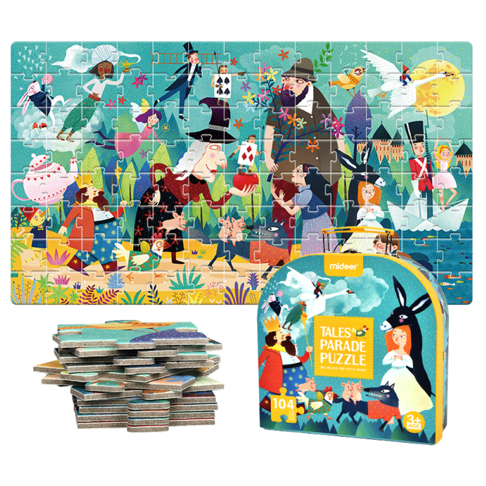 Puzzle 104pcs, maleta de cuentos -  MiDeer